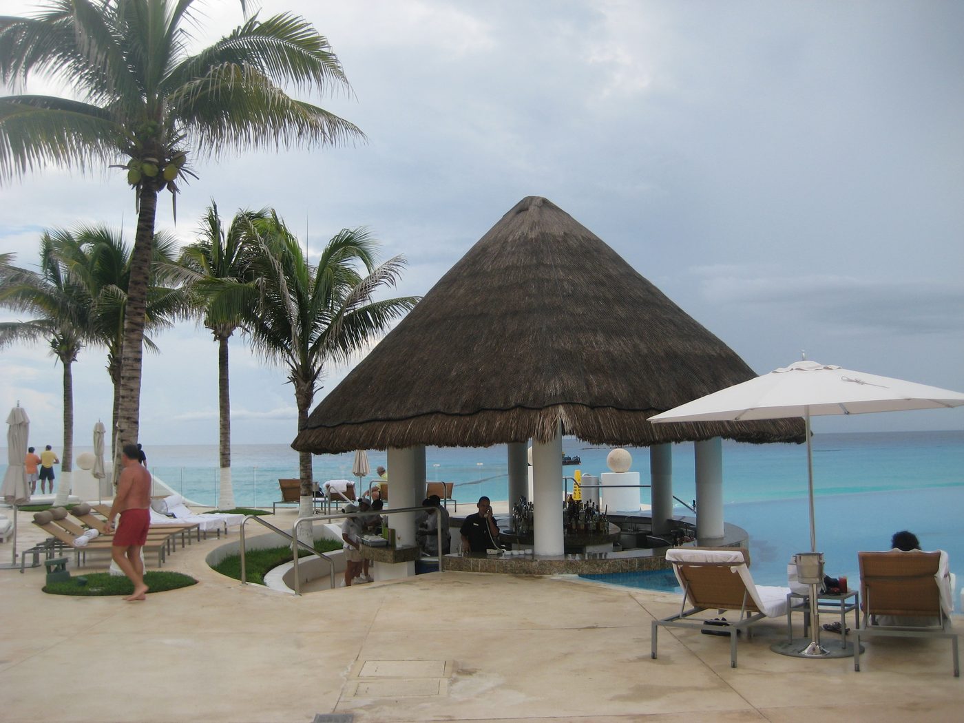 A tropical spa setting