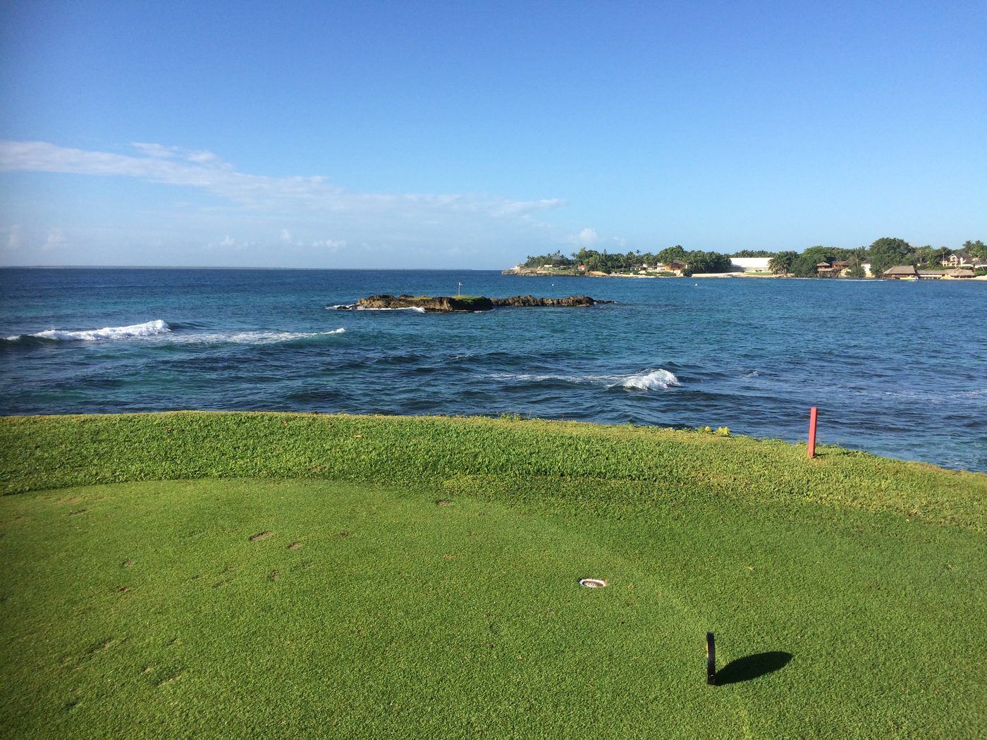 Oceanfront golf course fairway