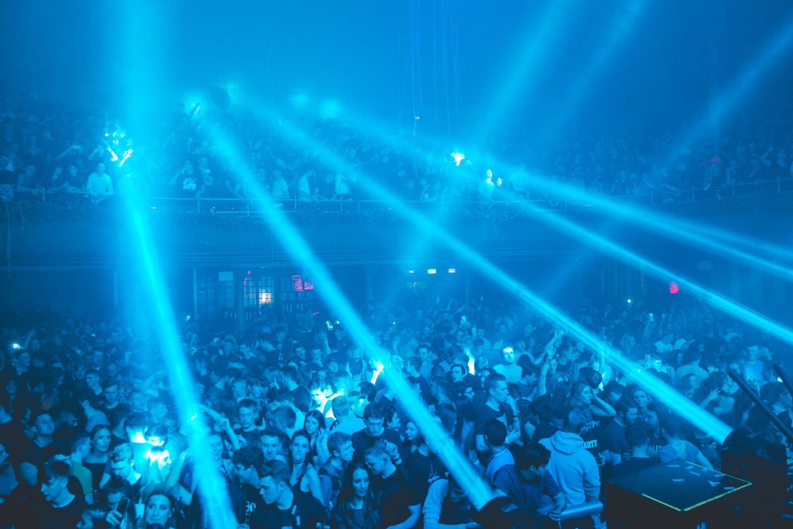 A packed nightclub in full swing
