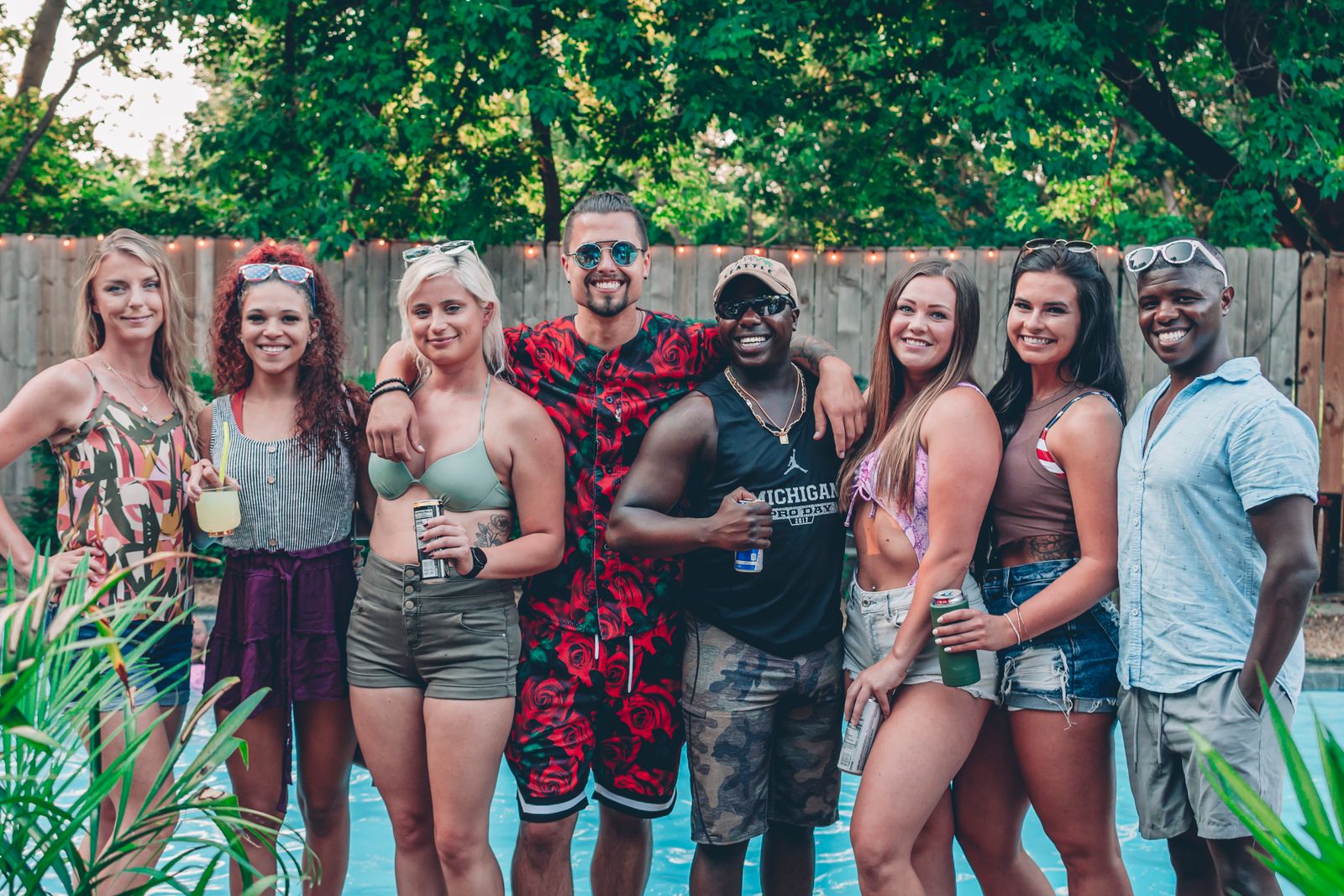 A group of friends together on a trip to Punta Cana