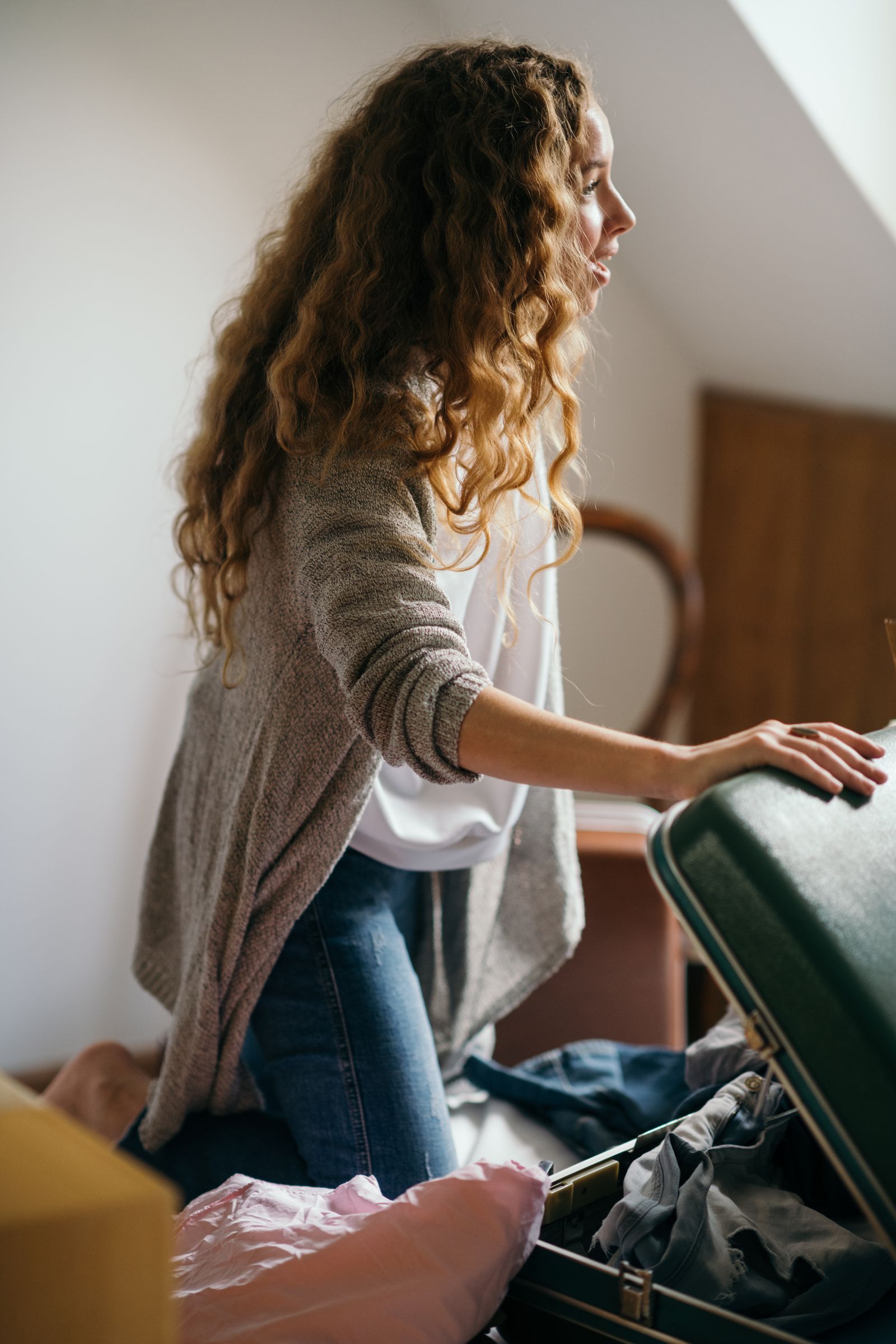 Packing a suitcase for a tropical trip