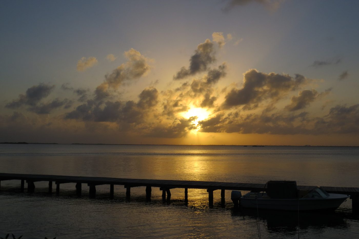 A quiet beach at sunset